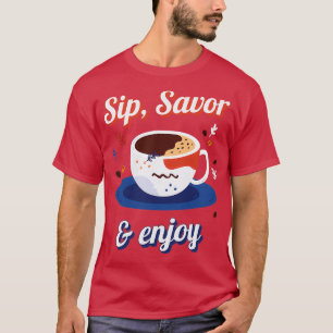 Sp Savor Geniet van geweldige koffiezetapparaat T-shirt