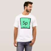 Sp - Shot Put Track and Field Chemistry-symbool T-shirt (Voorkant volledig)