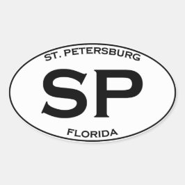 SP - St. Petersburg Florida Ovale Sticker