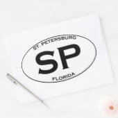SP - St. Petersburg Florida Ovale Sticker (Envelop)