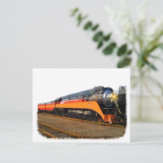 SP-stoomtrein Briefkaart (Staand voorkant)