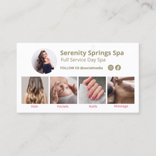 SPA 4 Foto sociale media QR-code Visitekaartje (Voorkant)