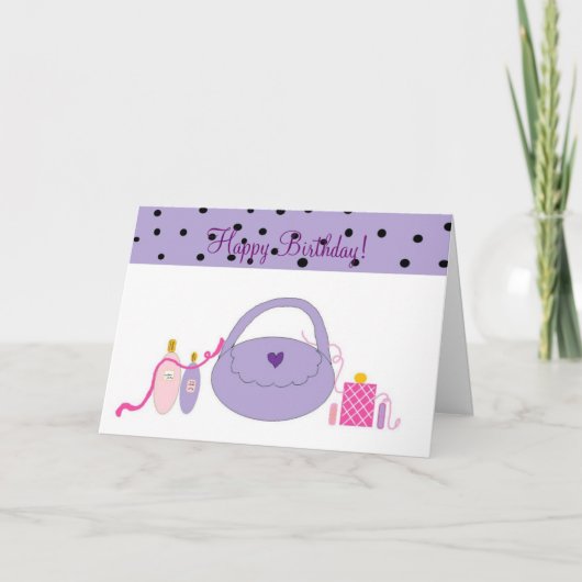 Spa Accessoires Verjaardag Kaart (Voorkant)