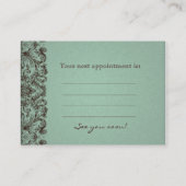 Spa Appointment Card Spa Linen Brown Mint Afsprakenkaartje (Achterkant)