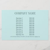 SPA aqua blauwe strand hout zeester schelpen Flyer (Achterkant)