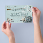 SPA aqua blauwe strand hout zeester schelpen Flyer (Hand)