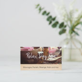 Spa Aroma Etherische oliën Badzouten Afsprakenkaartje (Staand voorkant)