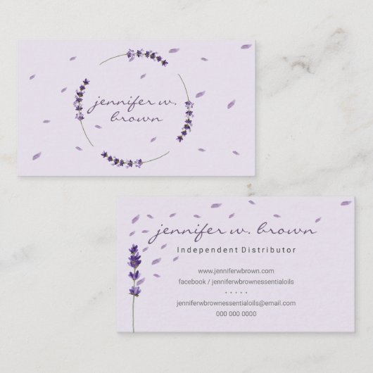 Spa Aromatherapeuhy Lavender Visitekaartje (Voorkant / Achterkant)