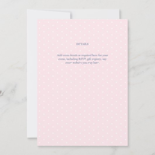 Spa Baby Borrel - Verwende Dag Roze Kaart (Achterkant)