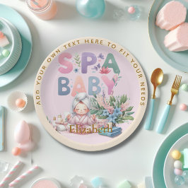 Spa Baby Shower Feestservies Papieren Bordje