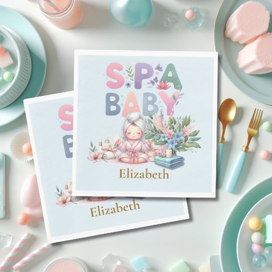 Spa Baby Shower Feestservies Servet