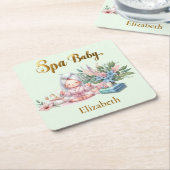 Spa Baby shower Party Dinner ware Kartonnen Onderzetters (Schuin)