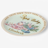 Spa Baby shower Party Dinner ware Papieren Bordje (Gekanteld)