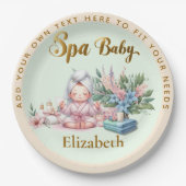 Spa Baby shower Party Dinner ware Papieren Bordje (Voorkant)