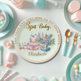 Spa Baby shower Party Dinner ware Papieren Bordje