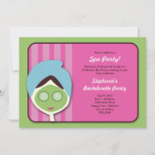 Spa Bachelorette of Birthday Invitation Kaart (Voorkant)