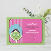 Spa Bachelorette of Birthday Invitation Kaart (Staand voorkant)