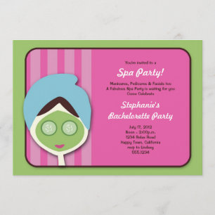 Spa Bachelorette of Birthday Invitation Kaart