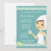 Spa Bachelorette Party Invitation Kaart (Voorkant / Achterkant)