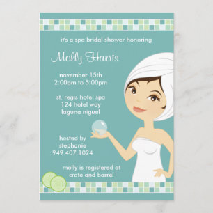 Spa Bachelorette Party Invitation Kaart