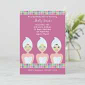 Spa Bachelorette Party Invitation Kaart (Staand voorkant)