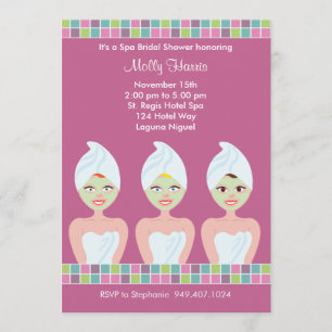 Spa Bachelorette Party Invitation Kaart