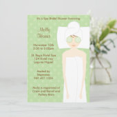 Spa Bachelorette Party Invitation Kaart (Staand voorkant)