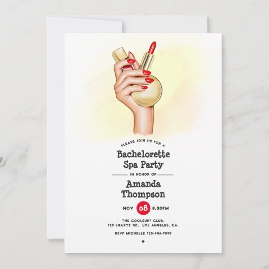 Spa Bachelorette Party Kaart (Achterkant)