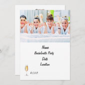 Spa Bachelorette Party Uitnodiging | Gepersonalise (Voorkant / Achterkant)