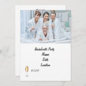 Spa Bachelorette Party Uitnodiging | Gepersonalise (Voorkant / Achterkant)