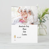 Spa Bachelorette Party Uitnodiging | Gepersonalise (Staand voorkant)