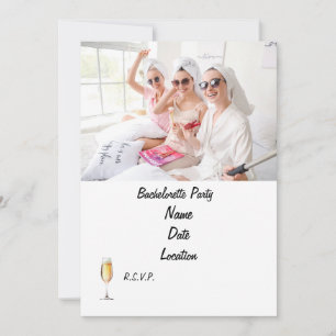 Spa Bachelorette Party Uitnodiging Gepersonalise