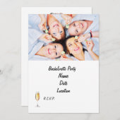 Spa Bachelorette Party Uitnodiging | Gepersonalise (Voorkant / Achterkant)