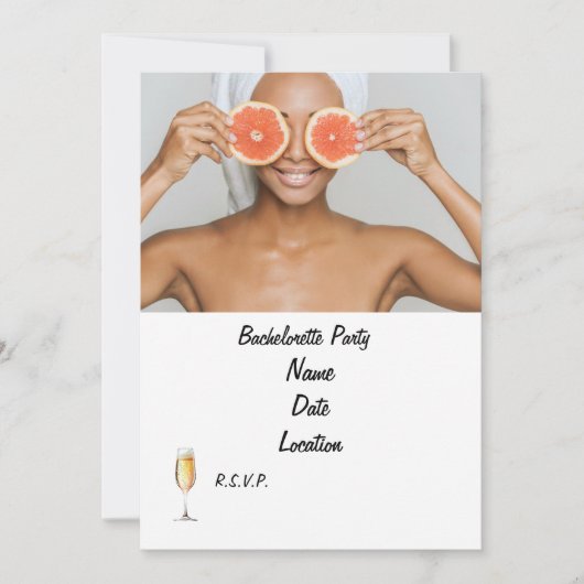 Spa Bachelorette Party Uitnodiging | Gepersonalise (Voorkant)