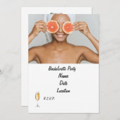 Spa Bachelorette Party Uitnodiging | Gepersonalise (Voorkant / Achterkant)