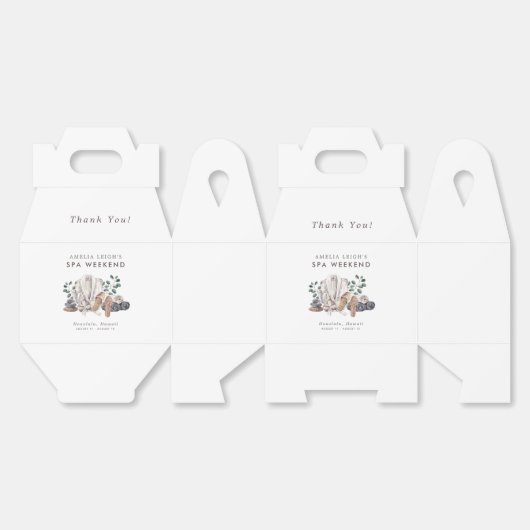 Spa Bachelorette Weekend Bedankdoosjes (Ongevouwen)