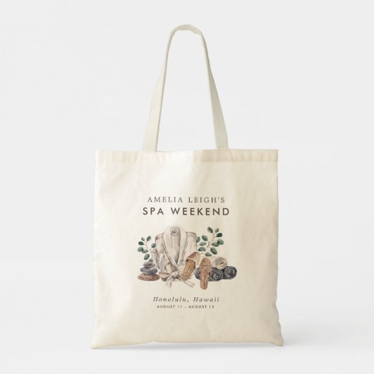 Spa Bachelorette Weekend Tote Bag (Achterkant)