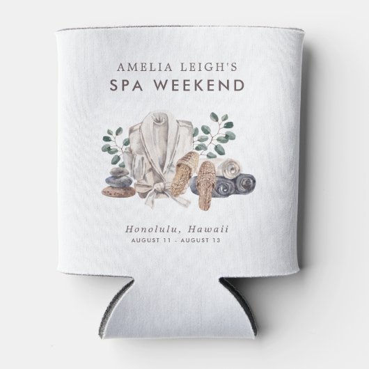 Spa Bachelorette weekend uitnodiging Blikjeskoeler (Voorkant)