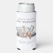 Spa Bachelorette weekend uitnodiging Seltzer Blikjeskoeler (Seltzer Achterkant)