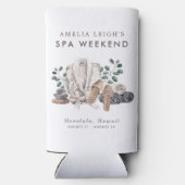 Spa Bachelorette weekend uitnodiging Seltzer Blikjeskoeler (Achterkant)