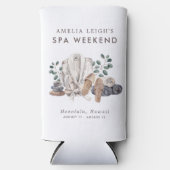 Spa Bachelorette weekend uitnodiging Seltzer Blikjeskoeler (Voorkant)