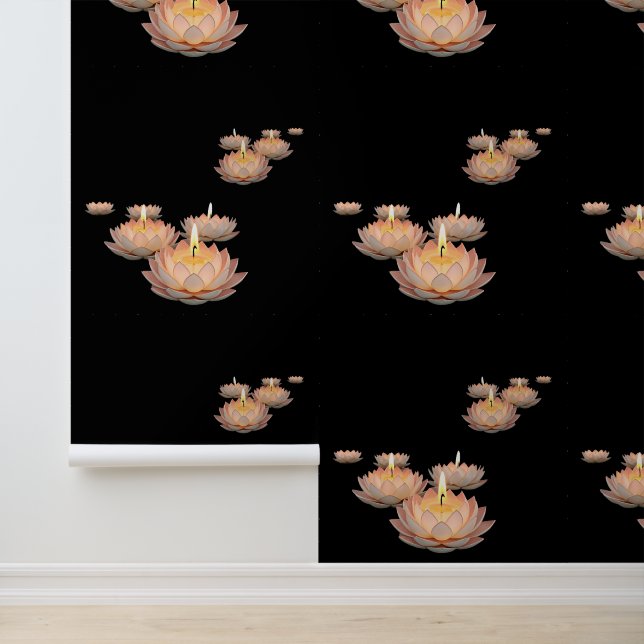 Spa Bathroom Candles Behang (Applicatie)