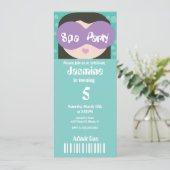 Spa Beauty Birthday Ticket Style Kaart (Staand voorkant)