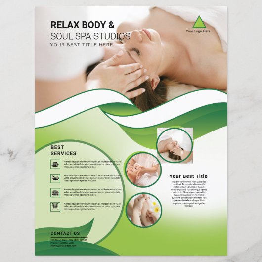 Spa & Beauty Care Salon Flyer (Voorkant)