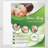 Spa & Beauty Care Salon Flyer Sjabloon (Voorkant / Achterkant)