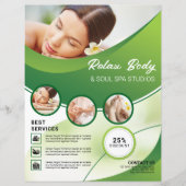 Spa & Beauty Care Salon Flyer Sjabloon (Voorkant)