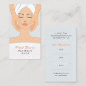 Spa Beauty met afspraakkaart Afsprakenkaartje (Voorkant / Achterkant)
