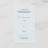 Spa Beauty met afspraakkaart Afsprakenkaartje (Achterkant)