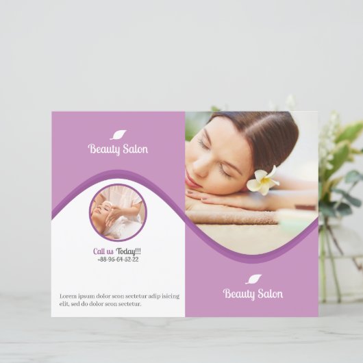 Spa & Beauty Salon Brochure Sjabloon (Staand voorkant)