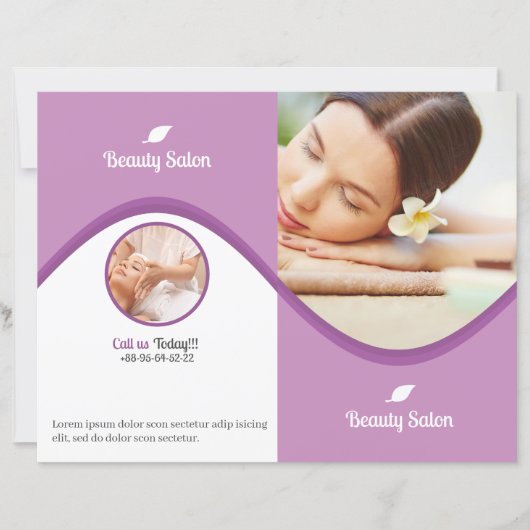 Spa & Beauty Salon Brochure Sjabloon (Voorkant)